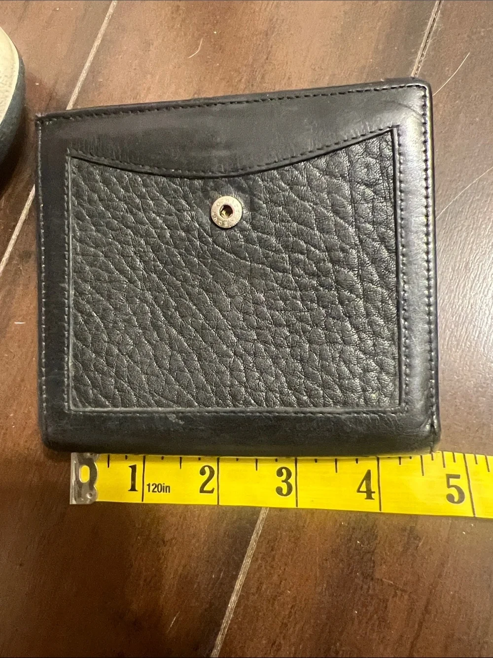 Vintage Dooney & Bourke Black Pebbled Leather Compact Wallet